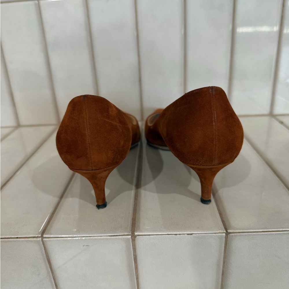 Prada Brown Suede kitten Heels - Picture 2 of 8